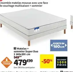 Conforama Matelas + sommier Super Duo offre