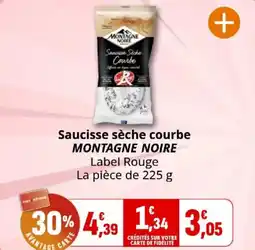 Coccinelle Express Saucisse sèche courbe montagne noire offre