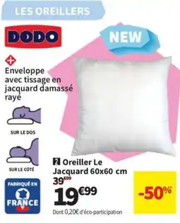 Conforama DODO Oreiller Le Jacquard offre