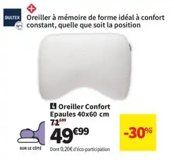 Conforama Oreiller Confort Epaules offre