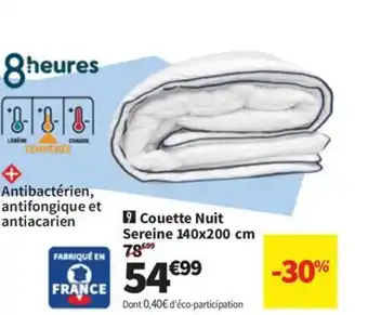 Conforama Couette Nuit Sereine offre