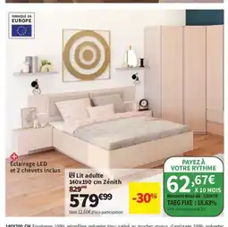 Conforama Lit adulte Watson offre