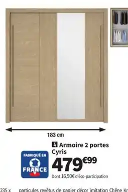 Conforama Armoire 2 portes Cyris offre