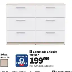 Conforama Commode 6 tiroirs Watson offre