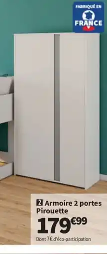 Conforama Armoire 2 portes Pirouette offre