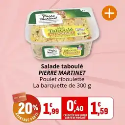 Coccinelle Express Salade taboulé pierre martinet offre