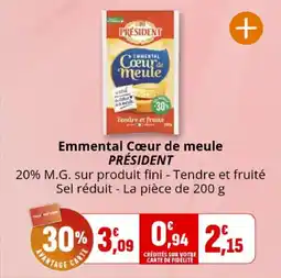 Coccinelle Express Emmental cœur de meule président offre