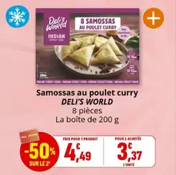 Coccinelle Express Samossas au poulet curry deli's world offre