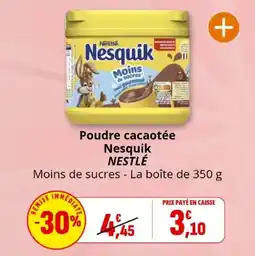 Coccinelle Express Poudre cacaotée nesquik nestlé offre