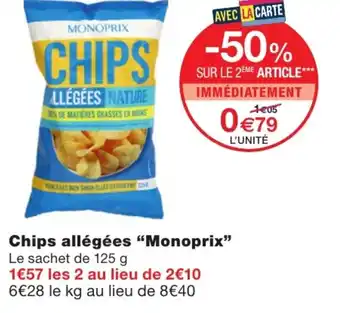 Monoprix Chips allégées offre