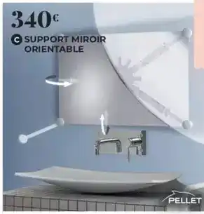 Support miroir orientable