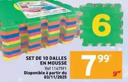 Trafic Set de 10 dalles en mousse offre