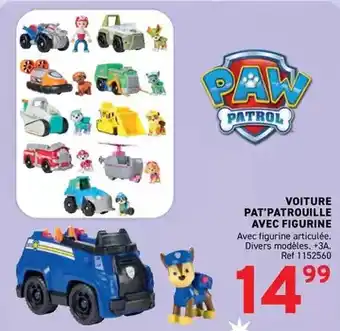 Trafic Paw patrol - voiture pat'patrouille avec figurine offre