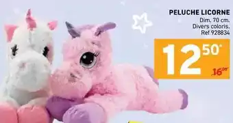 Trafic Licorne - peluche offre