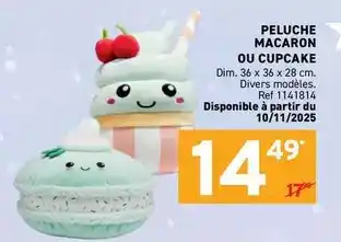 Trafic Dim - peluche macaron ou cupcake offre