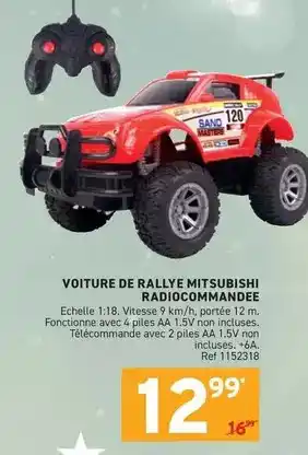 Trafic Voiture de rallye mitsubishi radiocommandée offre