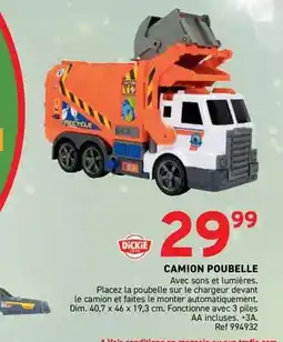 Trafic Dickie - camion poubelle offre