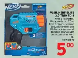 Trafic Nerf - fusil elite 2.0 trio td-3 offre