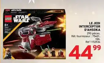 Trafic Lego - le jedi interceptor d'ahsoka offre