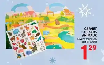 Trafic Carnet stickers animaux offre