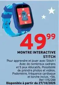 Trafic Stitch - montre interactive offre