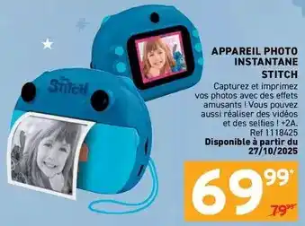 Trafic Stitch - appareil photo instantanee offre