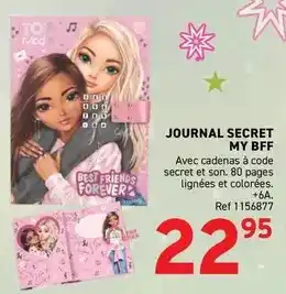 Trafic My - journal secret bff offre