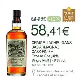 La Vignery Finish - craigellachie 13 ans bas armagnac offre