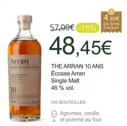 La Vignery Arran - the 10 ans ecosse single malt offre
