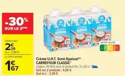 Carrefour Drive Carrefour - crème u.h.t. semi-epaisse offre