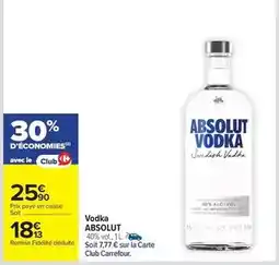 Carrefour Drive Absolut - vodka offre