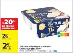 Carrefour Drive Carrefour - spécialité laitière hyper protéinée offre
