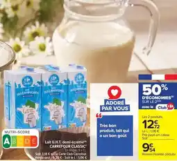 Carrefour Drive Carrefour - lait u.h.t demi-écrémé classic offre