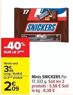 Carrefour Drive Snickers - minis offre
