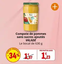 Coccinelle Express Compote de pommes sans sucres ajoutés valade offre