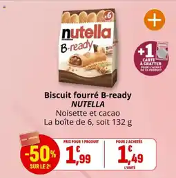 Coccinelle Express Biscuit fourré b-ready nutella offre