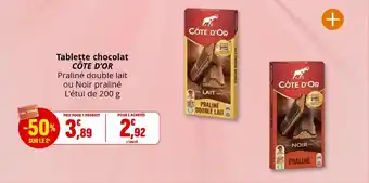 Coccinelle Express Tablette chocolat côte d'or offre
