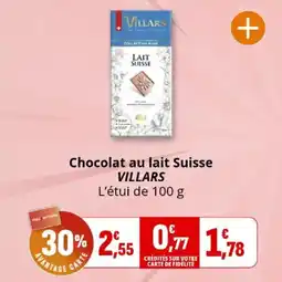 Coccinelle Express Chocolat au lait suisse villars offre