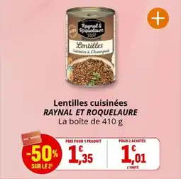 Coccinelle Express Lentilles cuisinées raynal et roquelaure offre