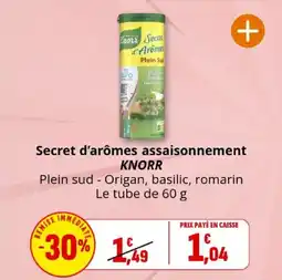 Coccinelle Express Secret d'arômes assaisonnement knorr offre