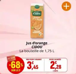 Coccinelle Express Jus d'orange cidou offre