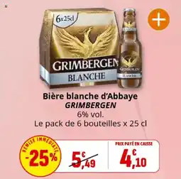 Coccinelle Express Bière blanche d'abbaye grimbergen offre