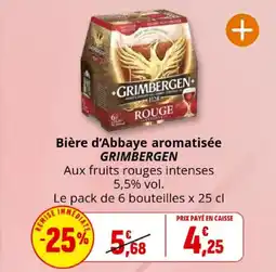 Coccinelle Express Bière d'abbaye aromatisée grimbergen offre