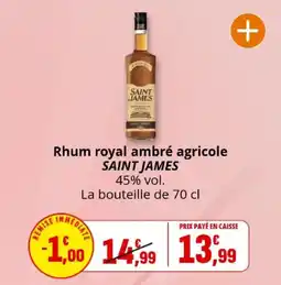 Coccinelle Express Rhum royal ambré agricole saint james offre