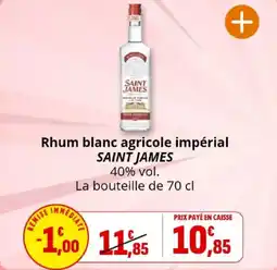 Coccinelle Express Rhum blanc agricole impérial saint james offre
