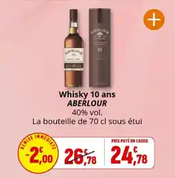 Coccinelle Express Whisky 10 ans aberlour offre