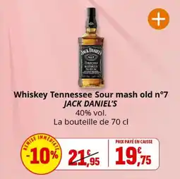Coccinelle Express Whiskey tennessee sour mash old n°7 jack daniel's offre