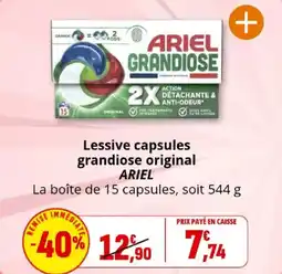 Coccinelle Express Lessive capsules grandiose original ariel offre