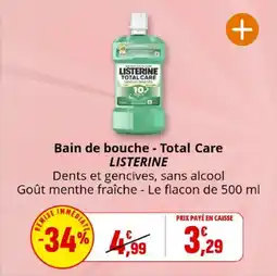 Coccinelle Express Bain de bouche - total care listerine offre
