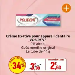 Coccinelle Express Crème fixative pour appareil dentaire polident offre